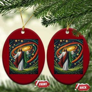Black Jesus Juneteenth Ceramic Ornament African American Christian Pride TS12 Print Your Wear