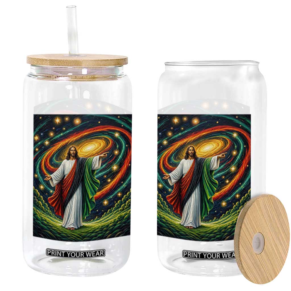 Black Jesus Juneteenth Glass Can African American Christian Pride TS12 Print Your Wear