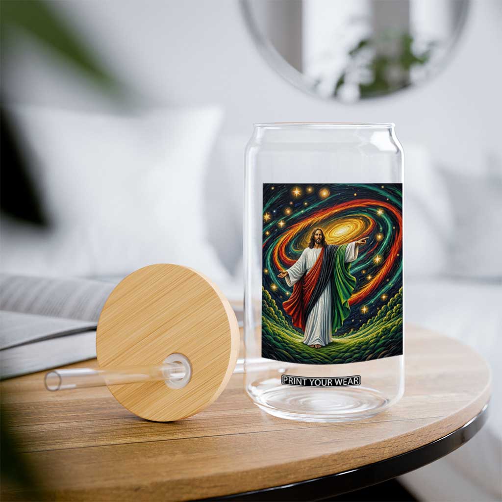 Black Jesus Juneteenth Glass Can African American Christian Pride TS12 Print Your Wear