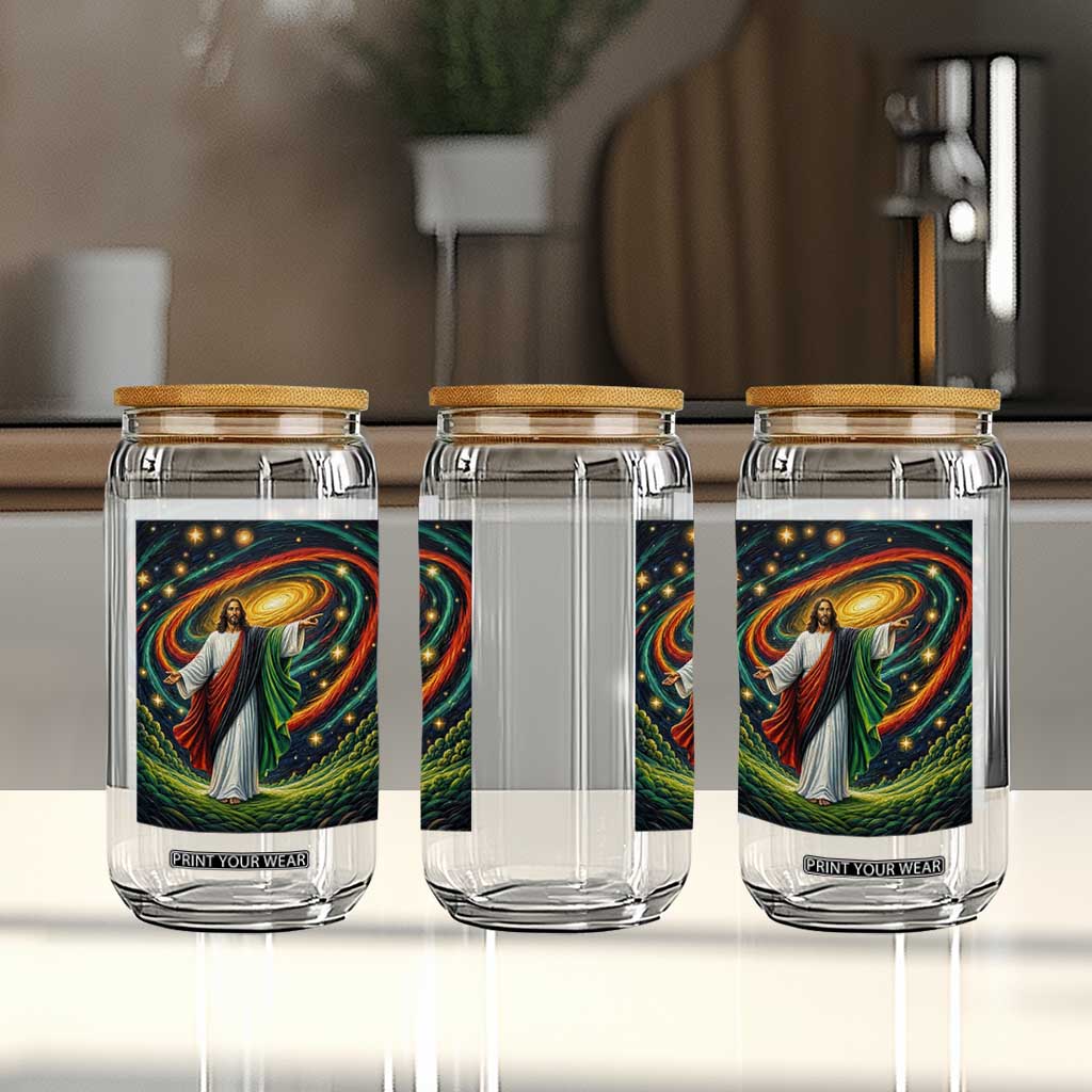 Black Jesus Juneteenth Glass Can African American Christian Pride TS12 Print Your Wear