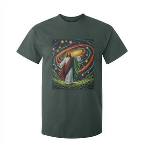 Black Jesus Juneteenth T Shirt For Kid African American Christian Pride TS12 Dark Forest Green Print Your Wear