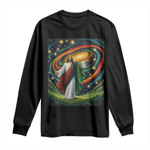 Black Jesus Juneteenth Long Sleeve Shirt African American Christian Pride TS12 Black Print Your Wear
