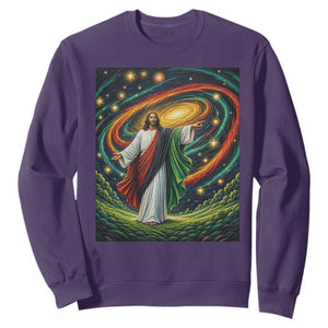 Black Jesus Juneteenth Sweatshirt African American Christian Pride TS12 Purple Print Your Wear