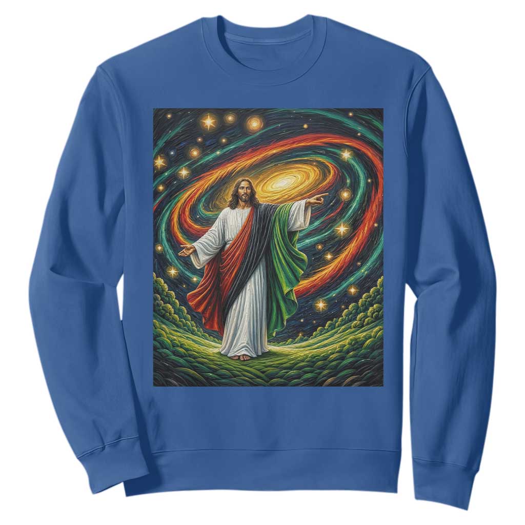 Black Jesus Juneteenth Sweatshirt African American Christian Pride TS12 Royal Blue Print Your Wear