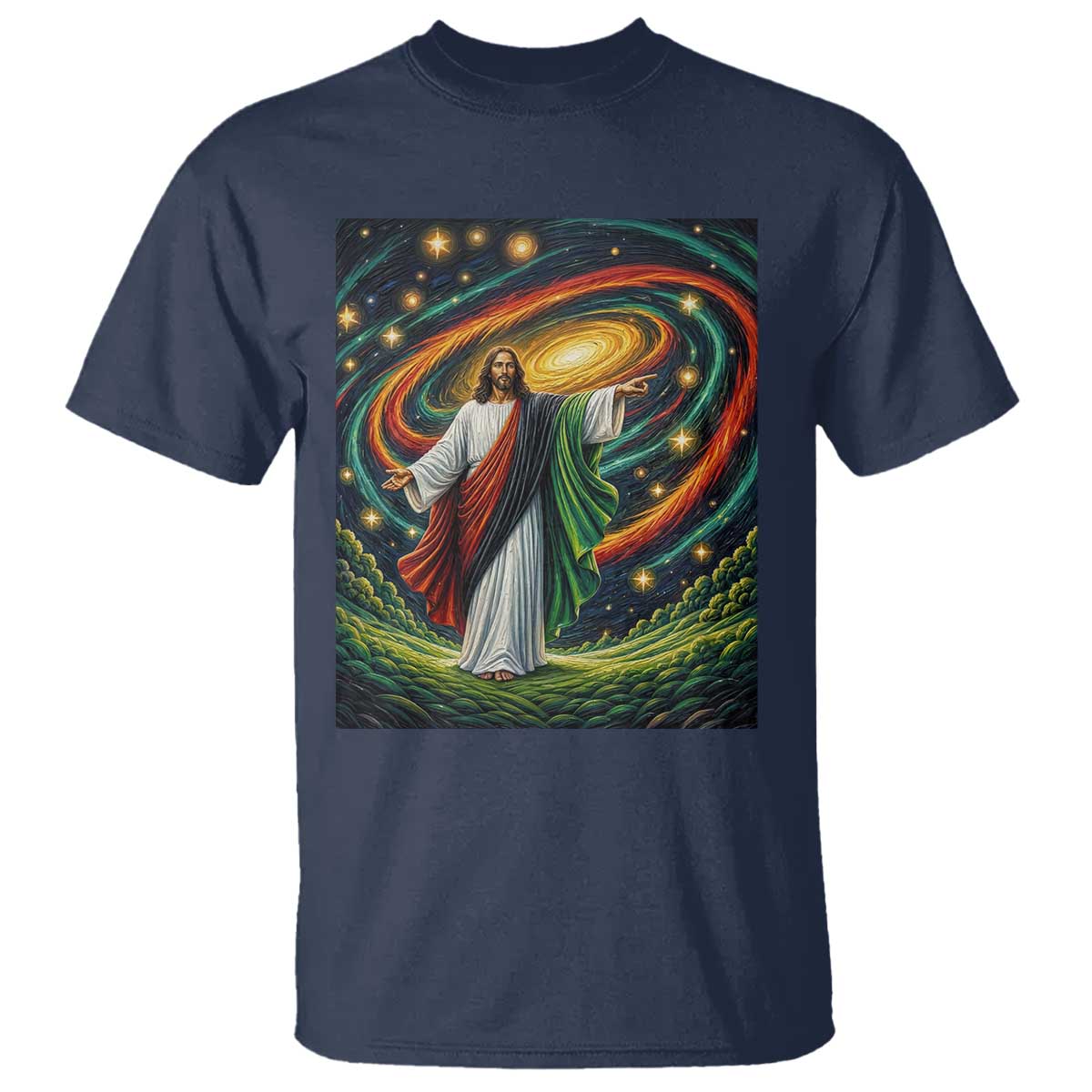Black Jesus Juneteenth T Shirt African American Christian Pride TS12 Navy Print Your Wear