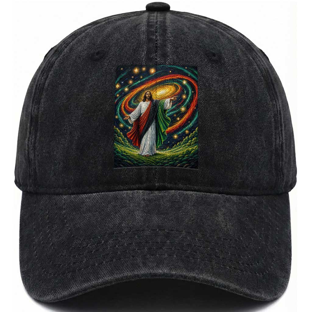 Black Jesus Juneteenth Washed Cotton Baseball Cap African American Christian Pride TS12 Print Your Wear