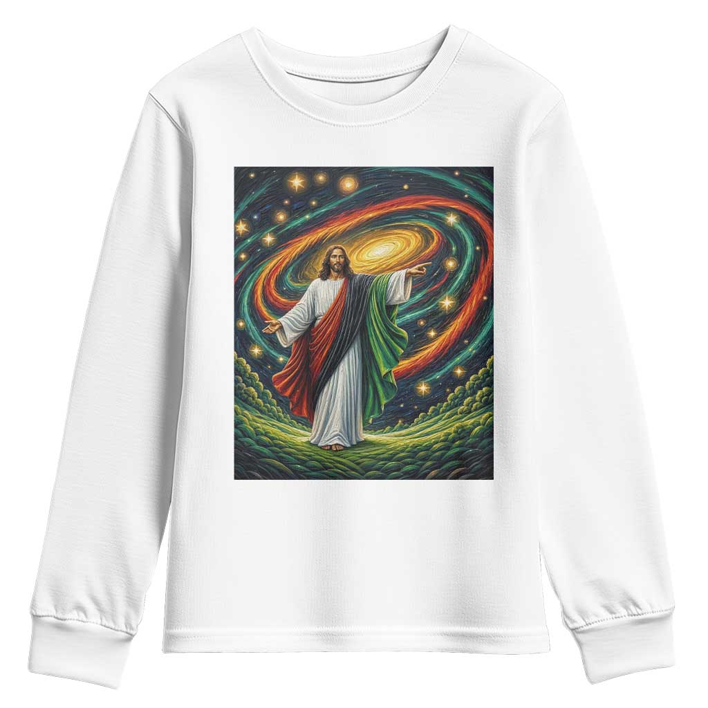 Black Jesus Juneteenth Youth Sweatshirt African American Christian Pride TS12 White Print Your Wear