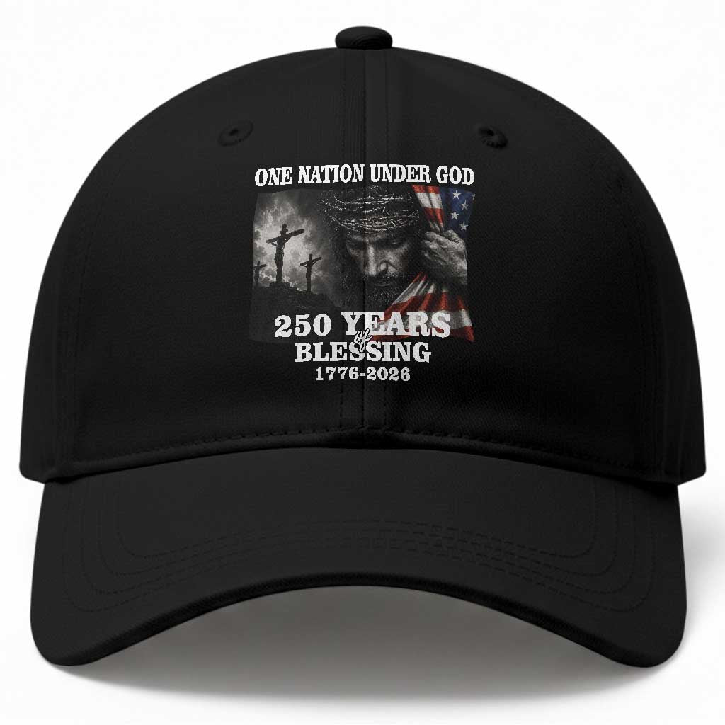 One Nation Under God 250th Anniversary Baseball Cap American Patriotic Faith TS12 Print Your Wear
