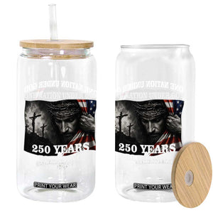 One Nation Under God 250th Anniversary Glass Can American Patriotic Faith TS12 Print Your Wear