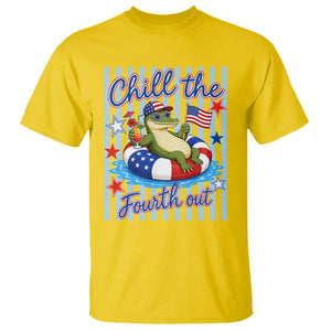 Funny Patriotic Alligator T Shirt Chill The Fourth Out TS12 Daisy Print Your Wear