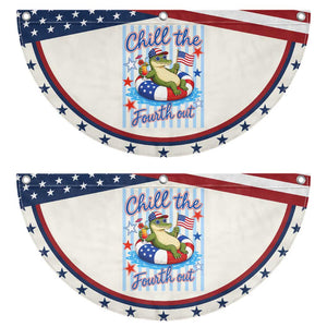 Funny Alligator Patriotic Fan Flag Chill The Fourth Out TS12 2pcs pack Classic Beige Print Your Wear