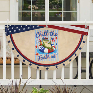 Funny Alligator Patriotic Fan Flag Chill The Fourth Out TS12 2pcs pack Classic Tan Print Your Wear
