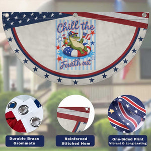 Funny Alligator Patriotic Fan Flag Chill The Fourth Out TS12 Print Your Wear