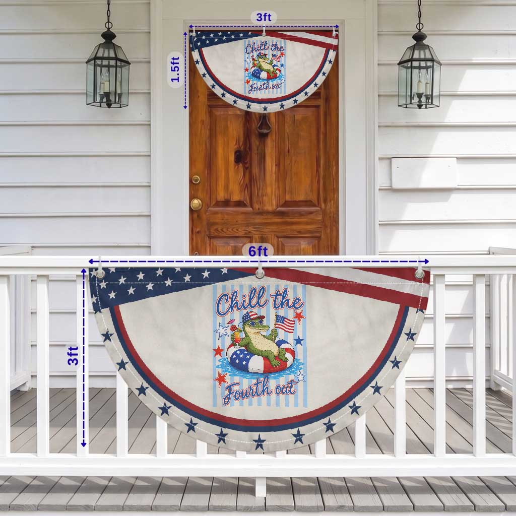 Funny Alligator Patriotic Fan Flag Chill The Fourth Out TS12 Print Your Wear