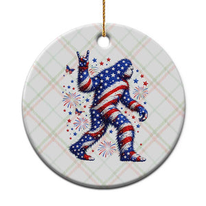 Funny Patriotic Bigfoot Ceramic Ornament 4th Of July Freedom TS12 1pc Christmas Plaid Print Your Wear