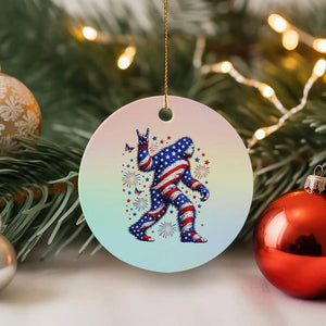 Funny Patriotic Bigfoot Ceramic Ornament 4th Of July Freedom TS12 1pc Pastel Print Your Wear