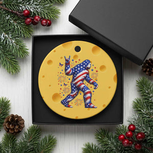 Funny Patriotic Bigfoot Ceramic Ornament 4th Of July Freedom TS12 1pc Yellow Cheese Print Your Wear