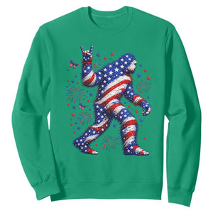 Funny Patriotic Bigfoot Sweatshirt 4th Of July Freedom TS12 Irish Green Print Your Wear