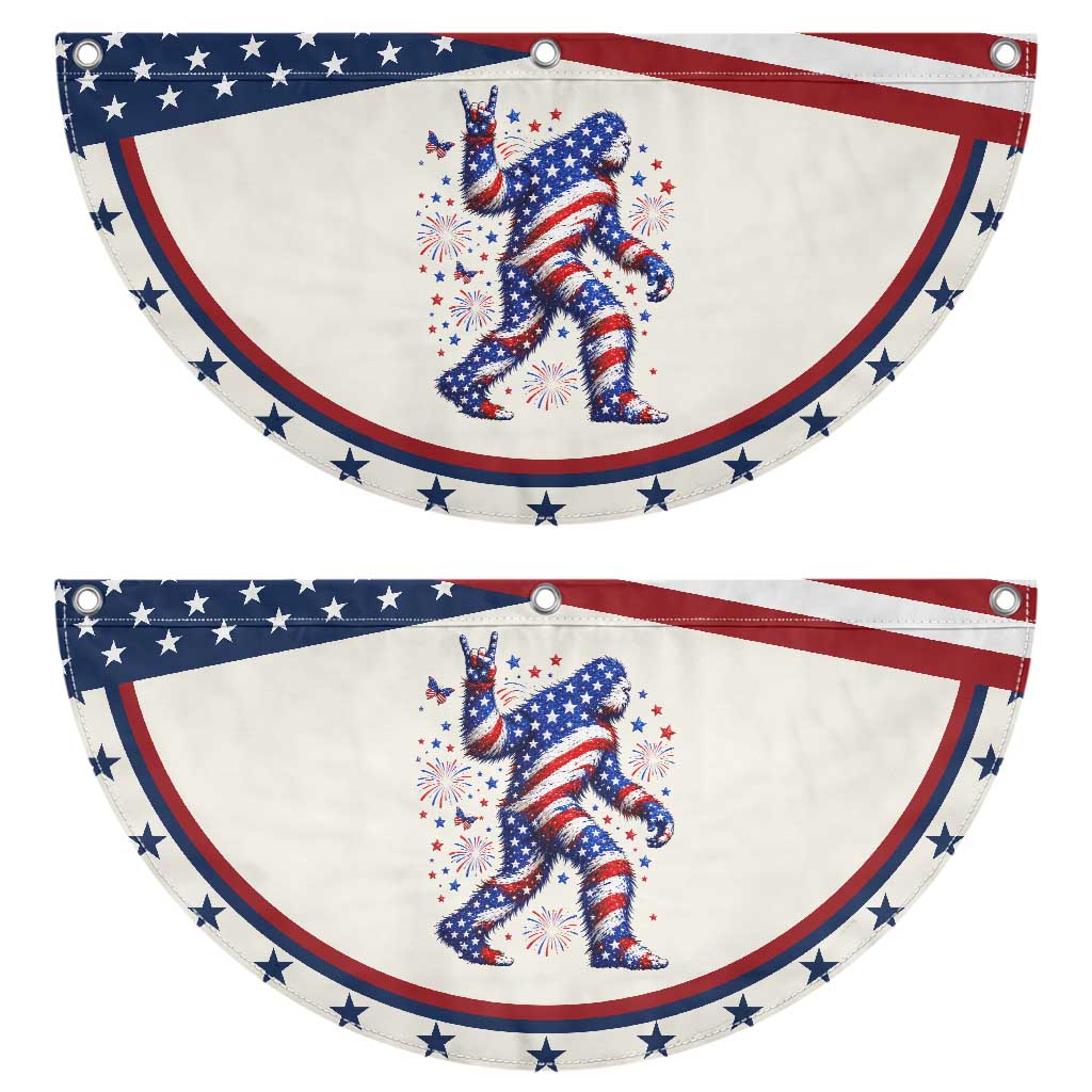 Funny Bigfoot Patriotic Fan Flag 4th Of July Freedom TS12 2pcs pack Classic Beige Print Your Wear