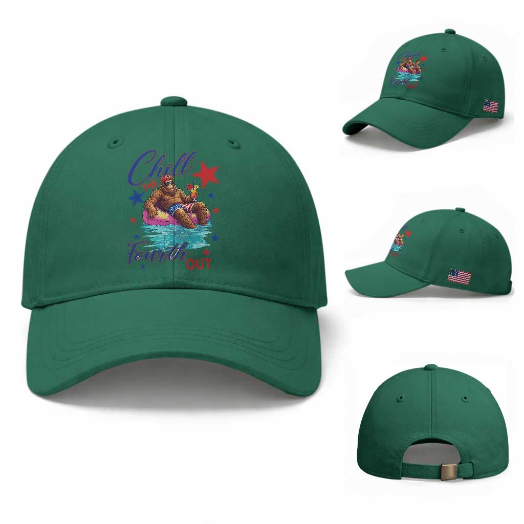 Funny Bigfoot 4th Of July Baseball Cap Chill The Fourth Out TS12 Baseball Cap Universal Fit Irish Green Print Your Wear