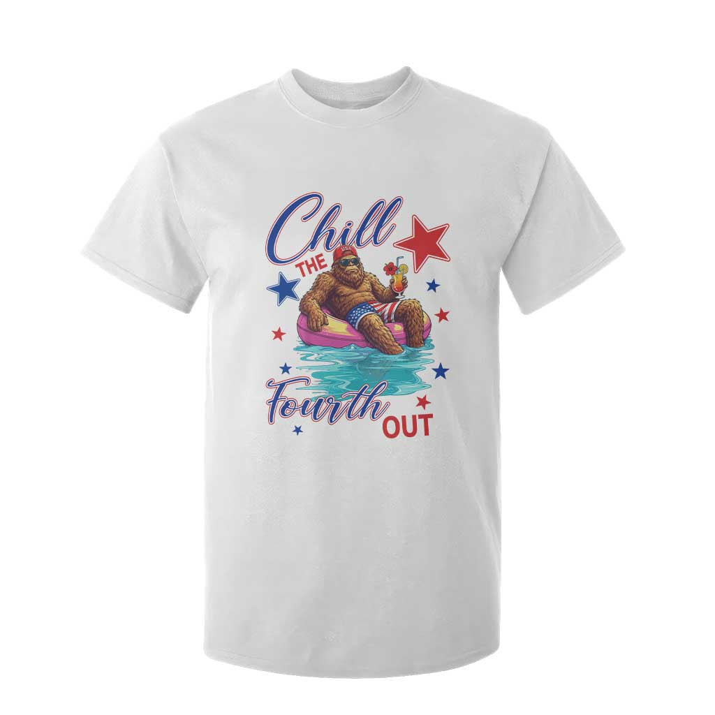 Funny Bigfoot 4th Of July T Shirt For Kid Chill The Fourth Out TS12 White Print Your Wear