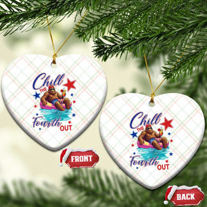 Funny Bigfoot 4th Of July Ceramic Ornament Chill The Fourth Out TS12 Print Your Wear