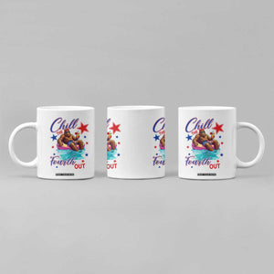 Funny Bigfoot 4th Of July Coffee Mug Chill The Fourth Out TS12 Print Your Wear