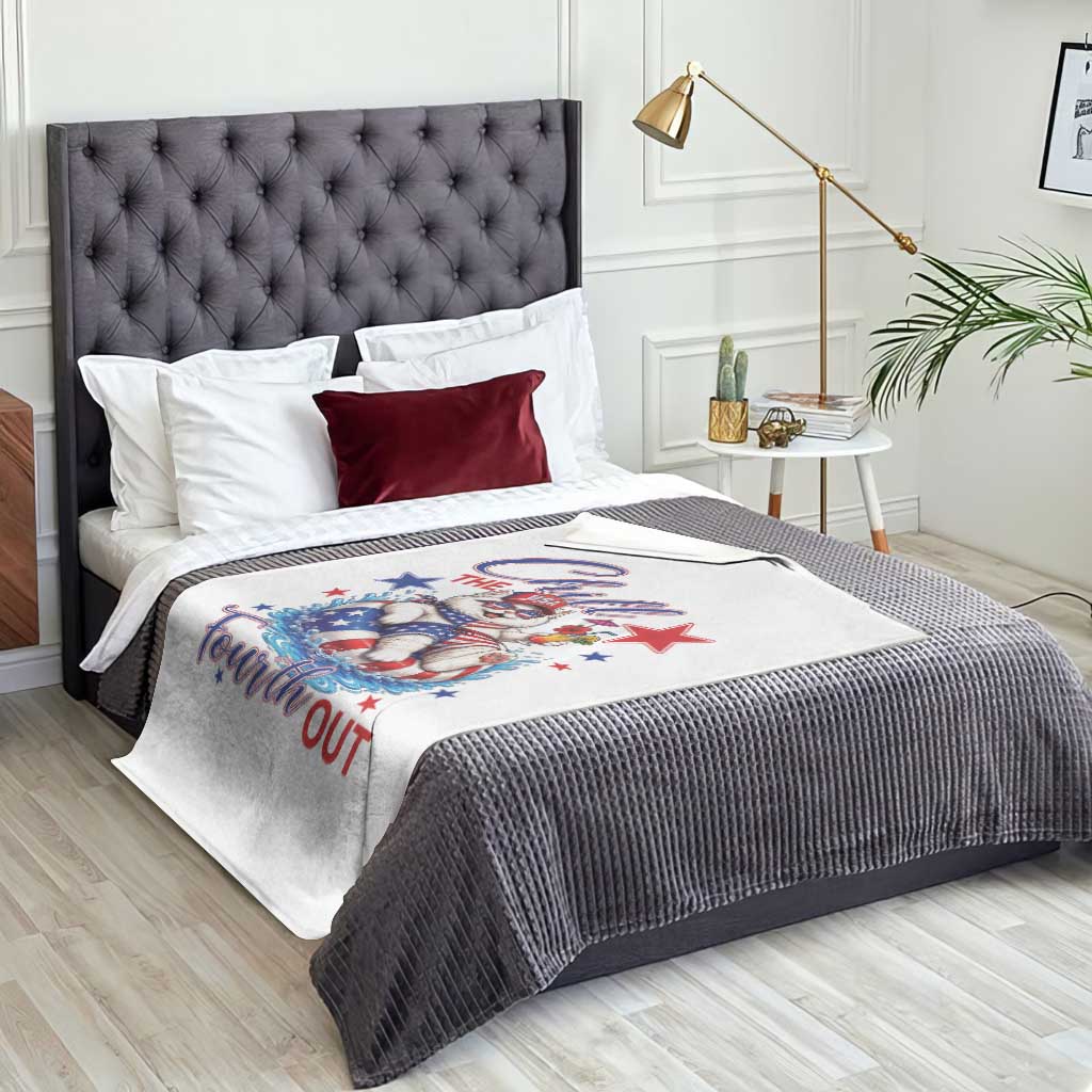 Funny Patriotic Persian Cat Throw Blanket Chill The Fourth Out TS12 Print Your Wear