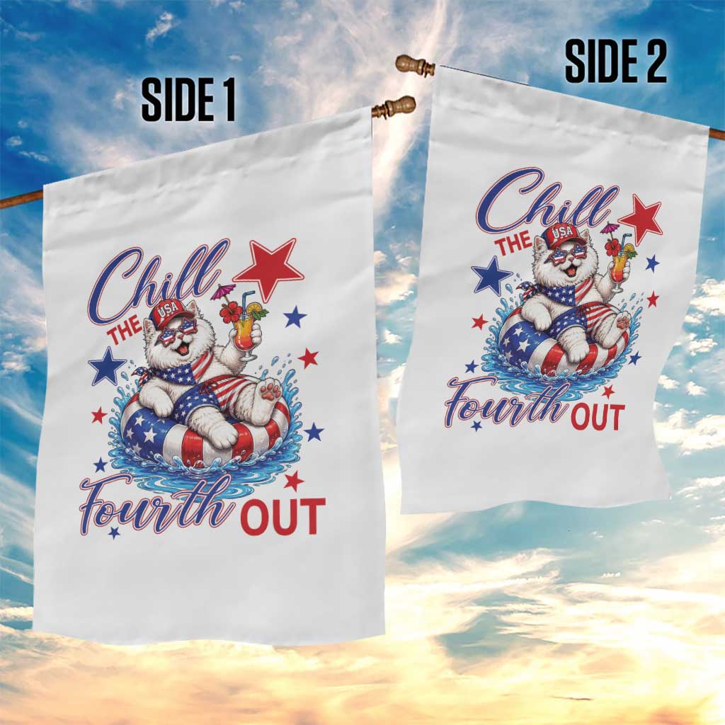 Funny Patriotic Persian Cat Garden Flag Chill The Fourth Out TS12 Print Your Wear