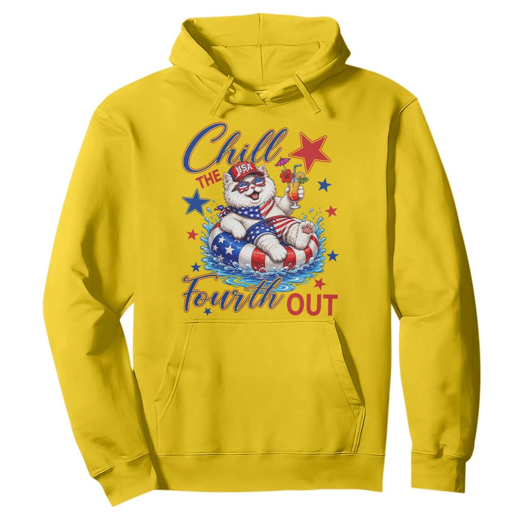 Funny Patriotic Persian Cat Hoodie Chill The Fourth Out TS12 Daisy Print Your Wear