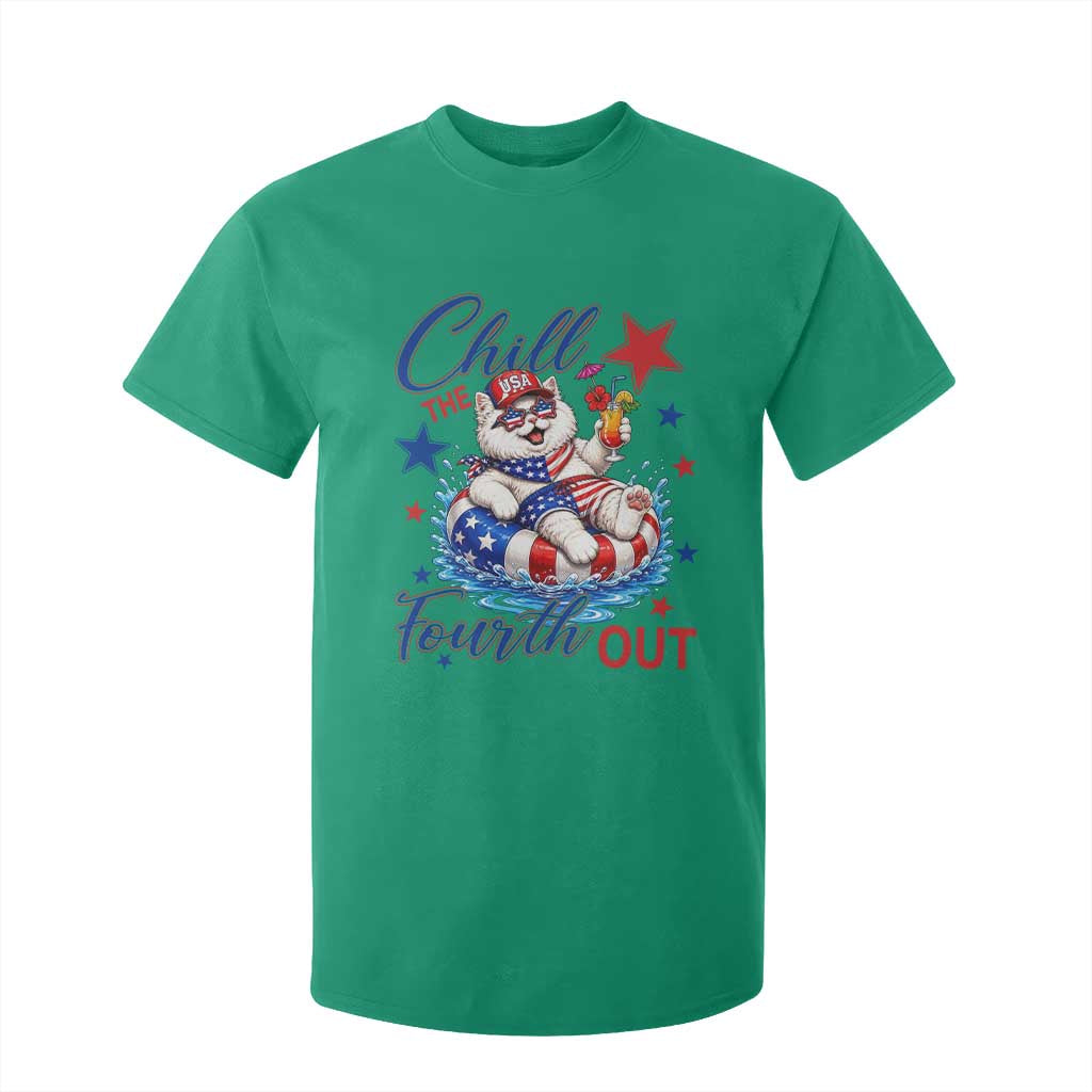 Funny Patriotic Persian Cat T Shirt For Kid Chill The Fourth Out TS12 Irish Green Print Your Wear
