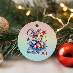 Funny Patriotic Persian Cat Ceramic Ornament Chill The Fourth Out TS12 1pc Pastel Print Your Wear