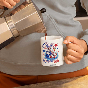 Funny Patriotic Persian Cat Coffee Mug Chill The Fourth Out TS12 Print Your Wear