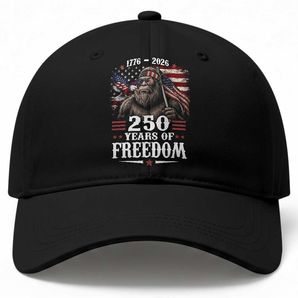Bigfoot 250 Years Of Freedom Baseball Cap Patriotic Sasquatch Lover TS12 Print Your Wear
