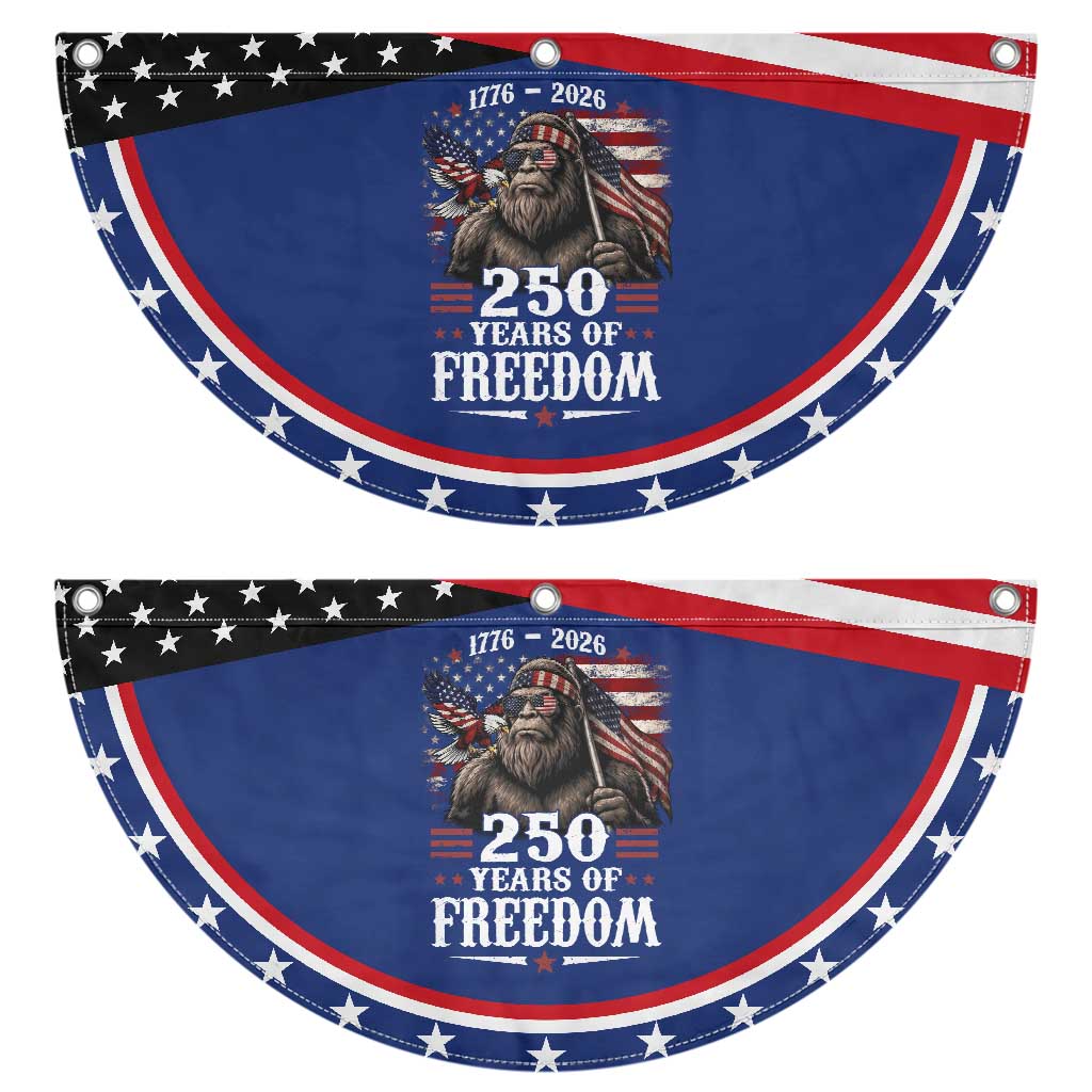 Bigfoot 250 Years Of Freedom Patriotic Fan Flag Sasquatch Lover TS12 2pcs pack Classic Navy Print Your Wear