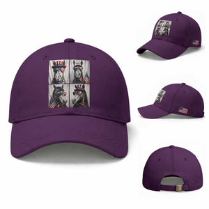 Patriotic Horse Selfie Squad Baseball Cap USA Flag Red White And Blue Graphic TS12 Baseball Cap Universal Fit Purple Print Your Wear