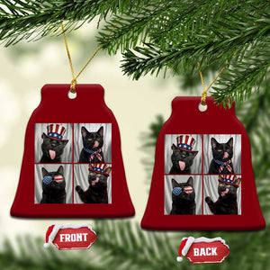 Funny Patriotic Black British Shorthair Cat Selfie Ceramic Ornament TS12 Print Your Wear