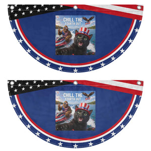 Funny Bigfoot And Cat Patriotic Fan Flag Chill The Fourth Out TS12 2pcs pack Classic Navy Print Your Wear