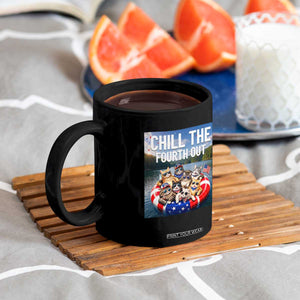 Funny Americana Cat Squad Coffee Mug Chill The Fourth Out TS12 Print Your Wear