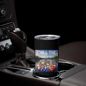 Funny Americana Cat Squad Tumbler Cup Chill The Fourth Out TS12 Print Your Wear