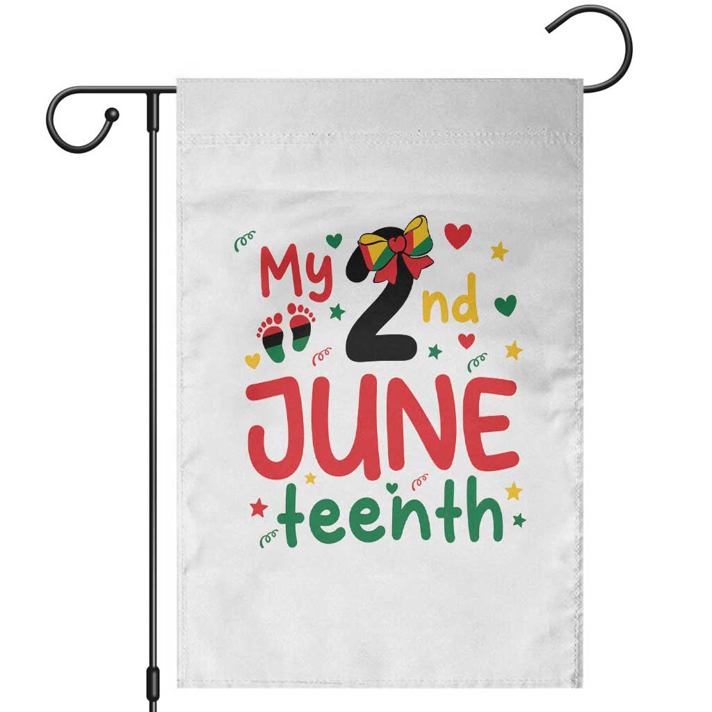 My Second Juneteenth Garden Flag African American Baby Freedom Day TS12 White Print Your Wear