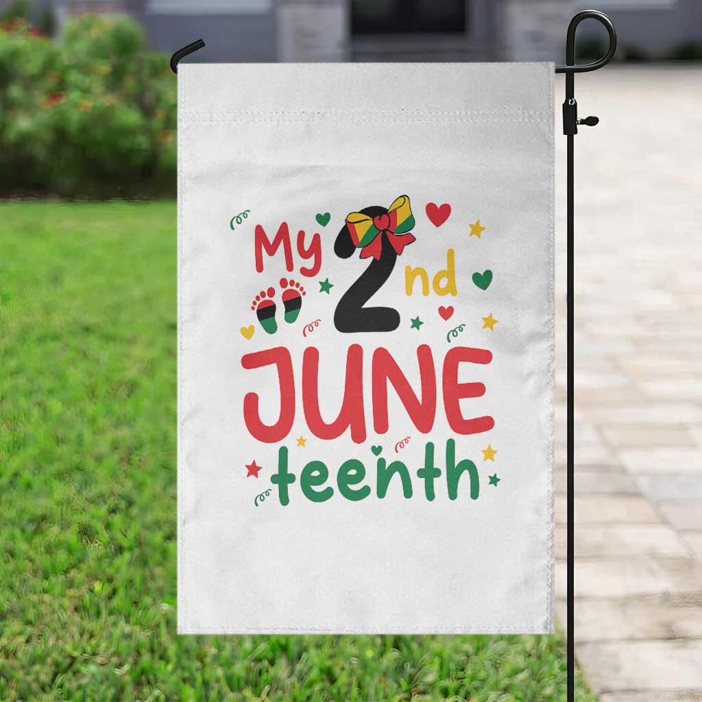 My Second Juneteenth Garden Flag African American Baby Freedom Day TS12 Print Your Wear
