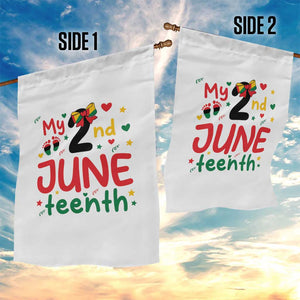 My Second Juneteenth Garden Flag African American Baby Freedom Day TS12 Print Your Wear