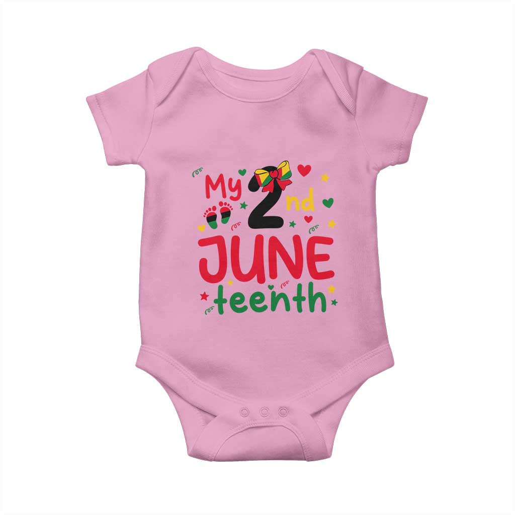 My Second Juneteenth Baby Onesie African American Baby Freedom Day TS12 Light Pink Print Your Wear
