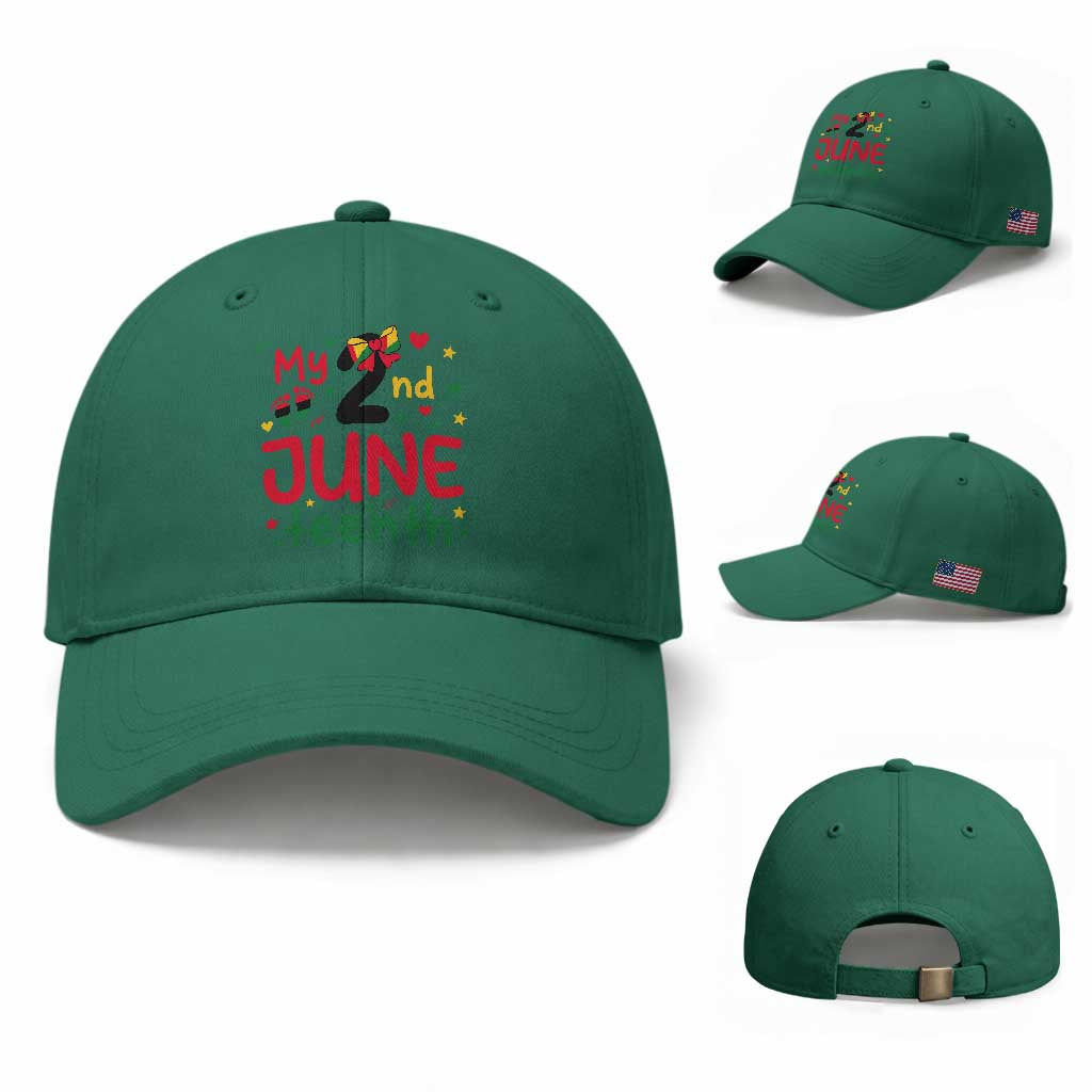 My Second Juneteenth Baseball Cap African American Baby Freedom Day TS12 Baseball Cap Universal Fit Irish Green Print Your Wear