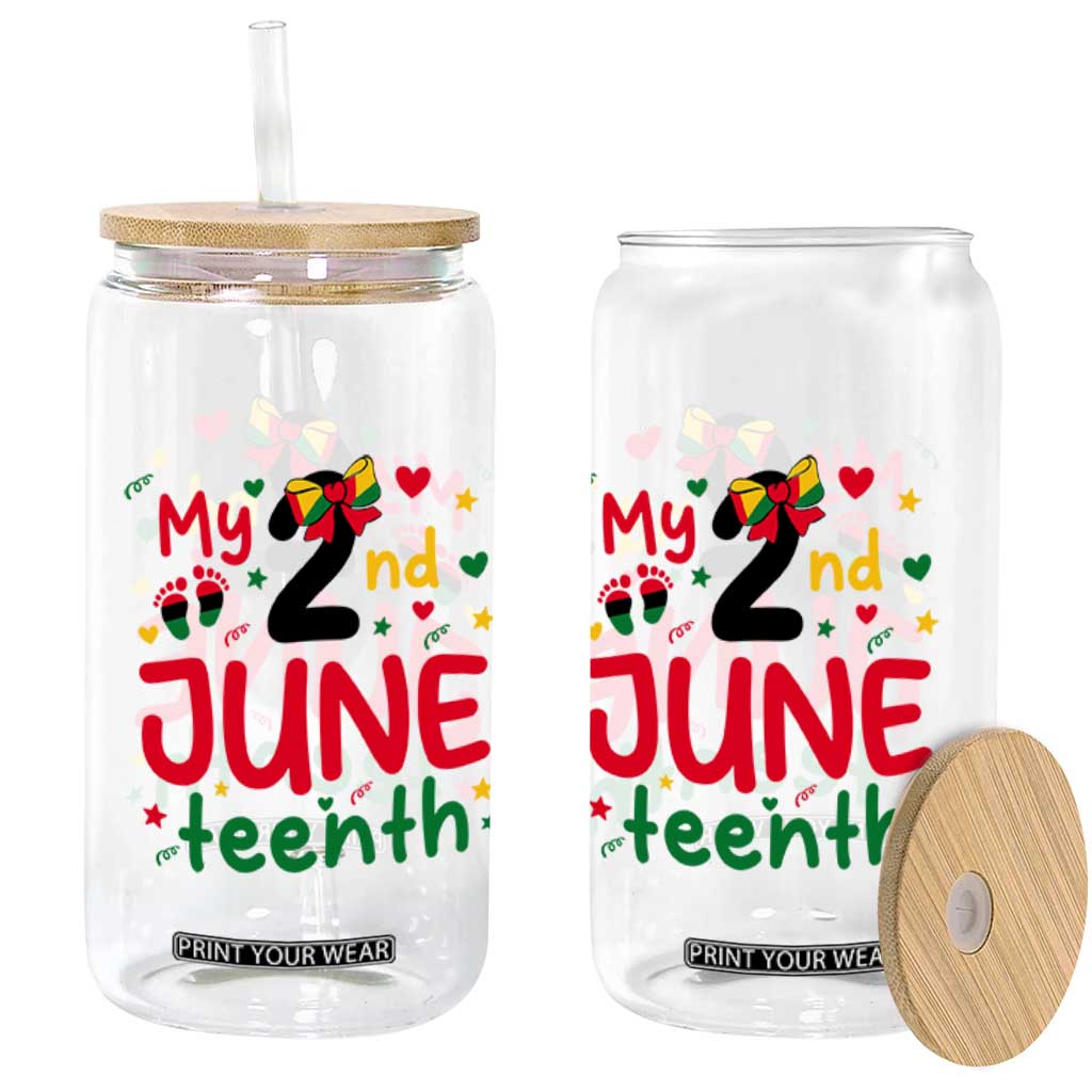 My Second Juneteenth Glass Can African American Baby Freedom Day TS12 Print Your Wear