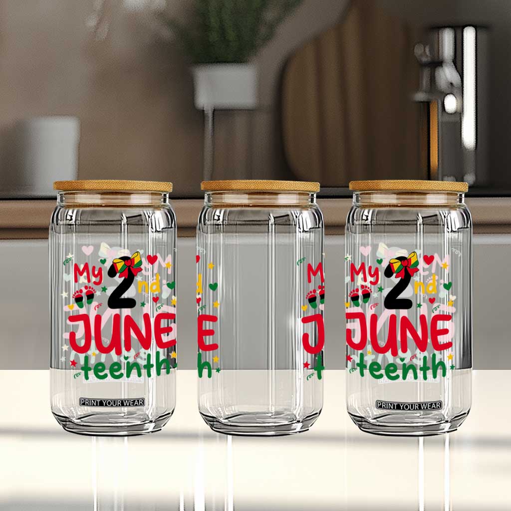 My Second Juneteenth Glass Can African American Baby Freedom Day TS12 Print Your Wear
