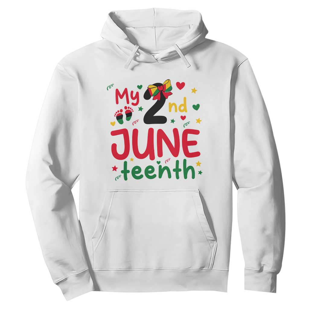 My Second Juneteenth Hoodie African American Baby Freedom Day TS12 White Print Your Wear