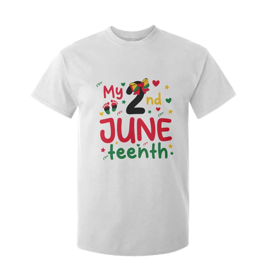 My Second Juneteenth T Shirt For Kid African American Baby Freedom Day TS12 White Print Your Wear
