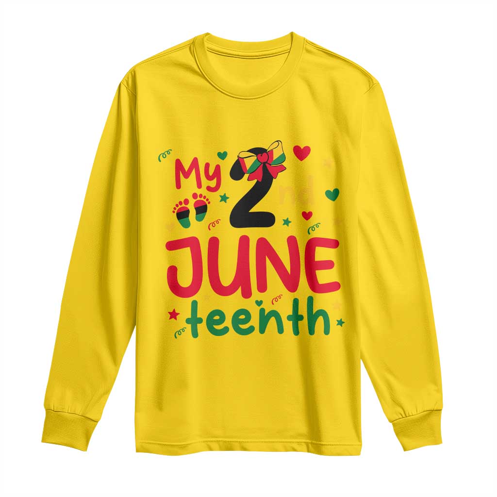 My Second Juneteenth Long Sleeve Shirt African American Baby Freedom Day TS12 Daisy Print Your Wear